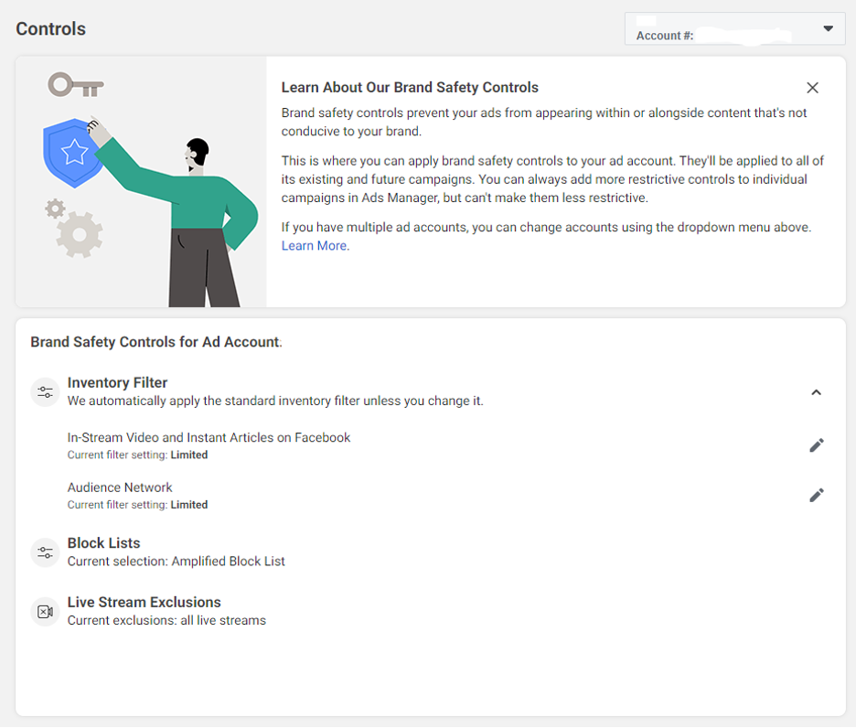 Brand Safety Controls for Ad Account