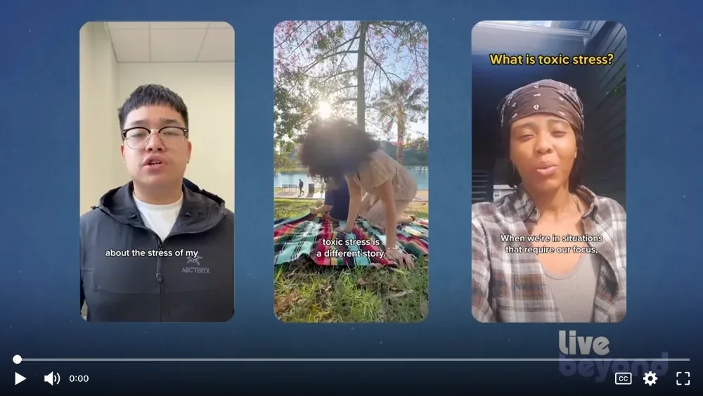 Screenshot of video featuring creators