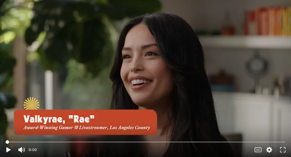 Valkyrae testimonial video